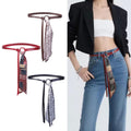 Y2K Punk Scarf Waist Belt – Retro PU Leather Tie-Up Hip Belt